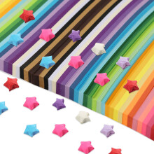 2060 hárkov papiera Star Origami 27 Sortiment farebných prúžkov Obojstranné pevné ozdobné prúžky