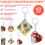 160 PCS Sublimation Ornament Blanks,Sublimation Blank Keychains MDF Διπλής όψης μπρελόκ 4