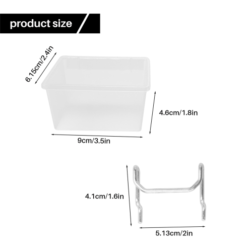 12 Pieces Pegboard Plastic Bins Kit - with Hooks Accessories Workbench Fits to Peg Board 1