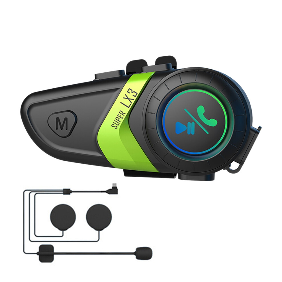 Casque Bluetooth LX3 1200 mAh pour moto, BT5.0, appels mains libres, stéréo, anti-brouillage, étanche, B