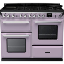 Rangemaster Estel Deluxe 110cm Dual Fuel Range Cooker - Heather / Chrome - A/A Rated