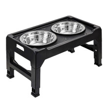 (As show, One size) Dog Bowl, Adjustable, Non-Slip, Raised Stand