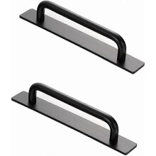 (As show, One size) Self-adhesive Handles, Door, Window, Furniture Handles, Black
