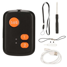 (As show, One size) GPS Tracker, IP67 Waterproof, 4G SOS, Pendant, Elderly, Kids