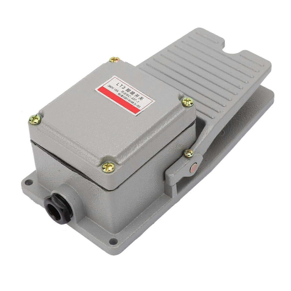 (As Show, One Size) Foot Switch - Foot Switch Non-Slip Aluminum Shell Momentary Foot Pedal Silver Contacts Lt3 6910540310566