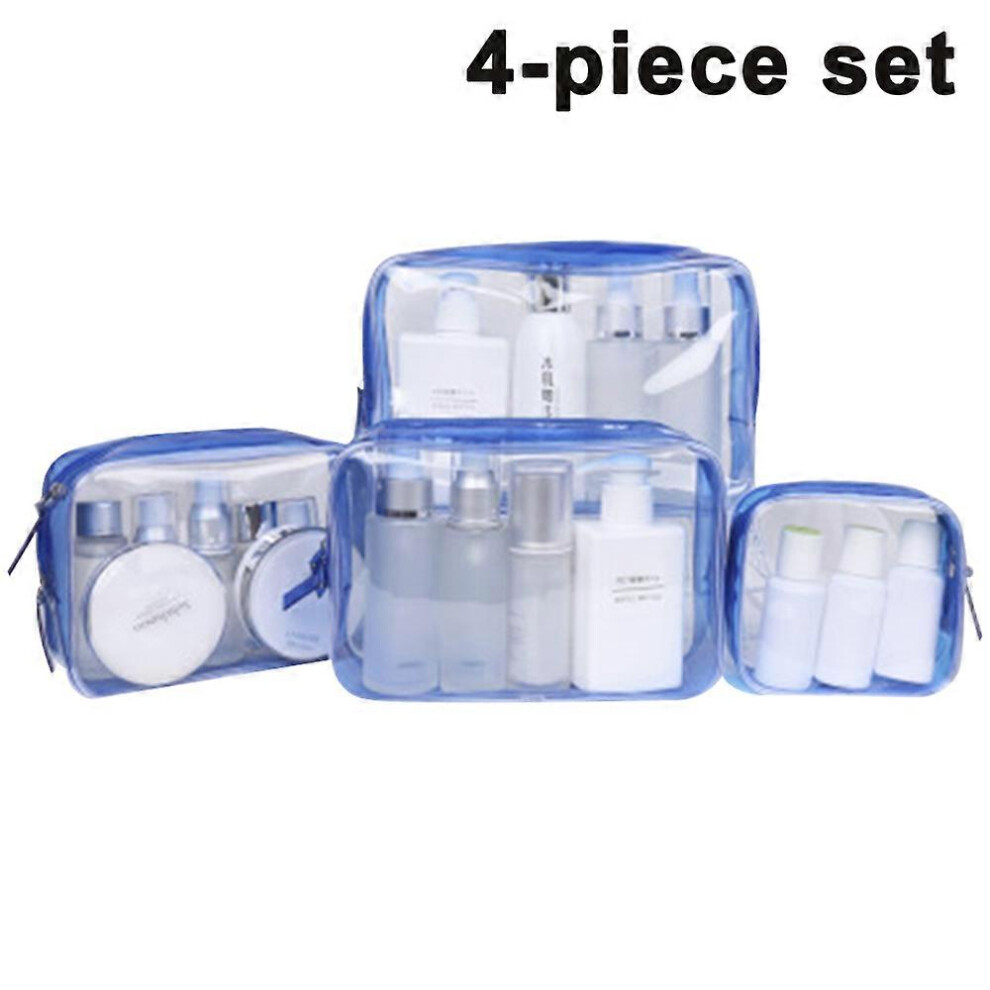 (As show, One size) Toiletry Bag Set, Transparent, PVC, Waterproof, Travel Size-image-OPC-PGGQF2T-NEW