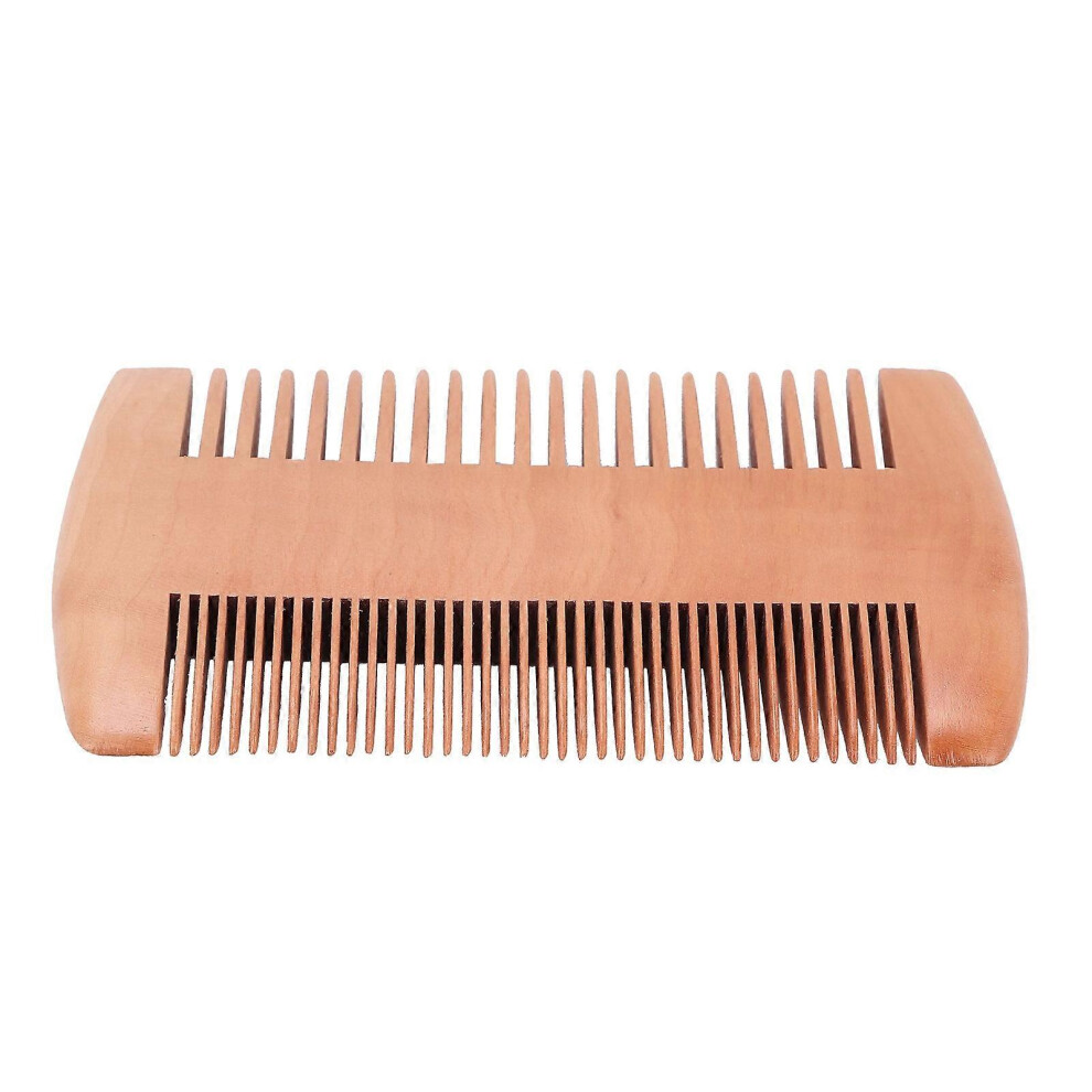 Unisex (As Show, One Size) Wooden Beard Comb Mustache Comb Beard Care Grooming Double Sided Antistatic Comb
