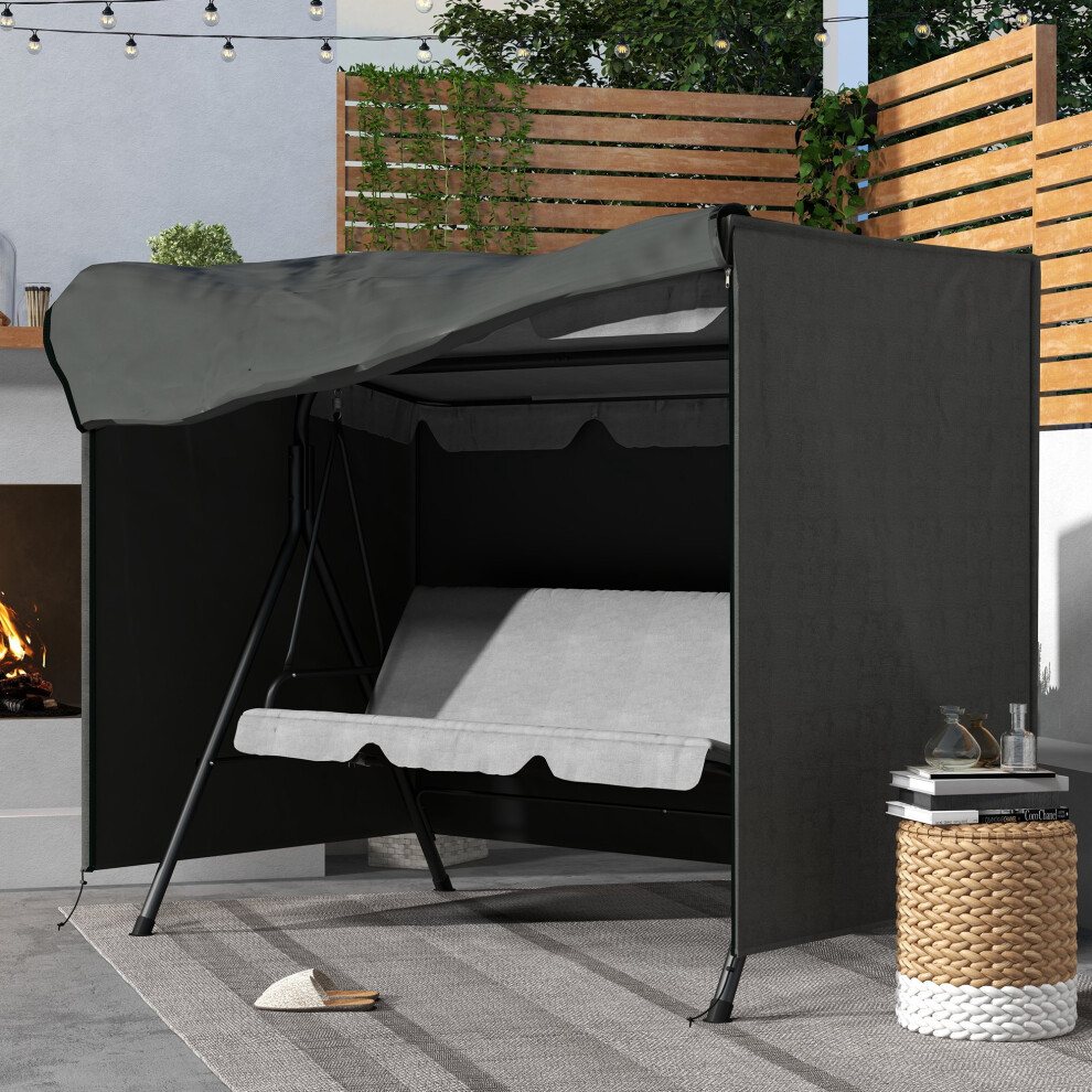 Outsunny Garden Furniture Protector Patio Swing Chair Cover Dark/Grey