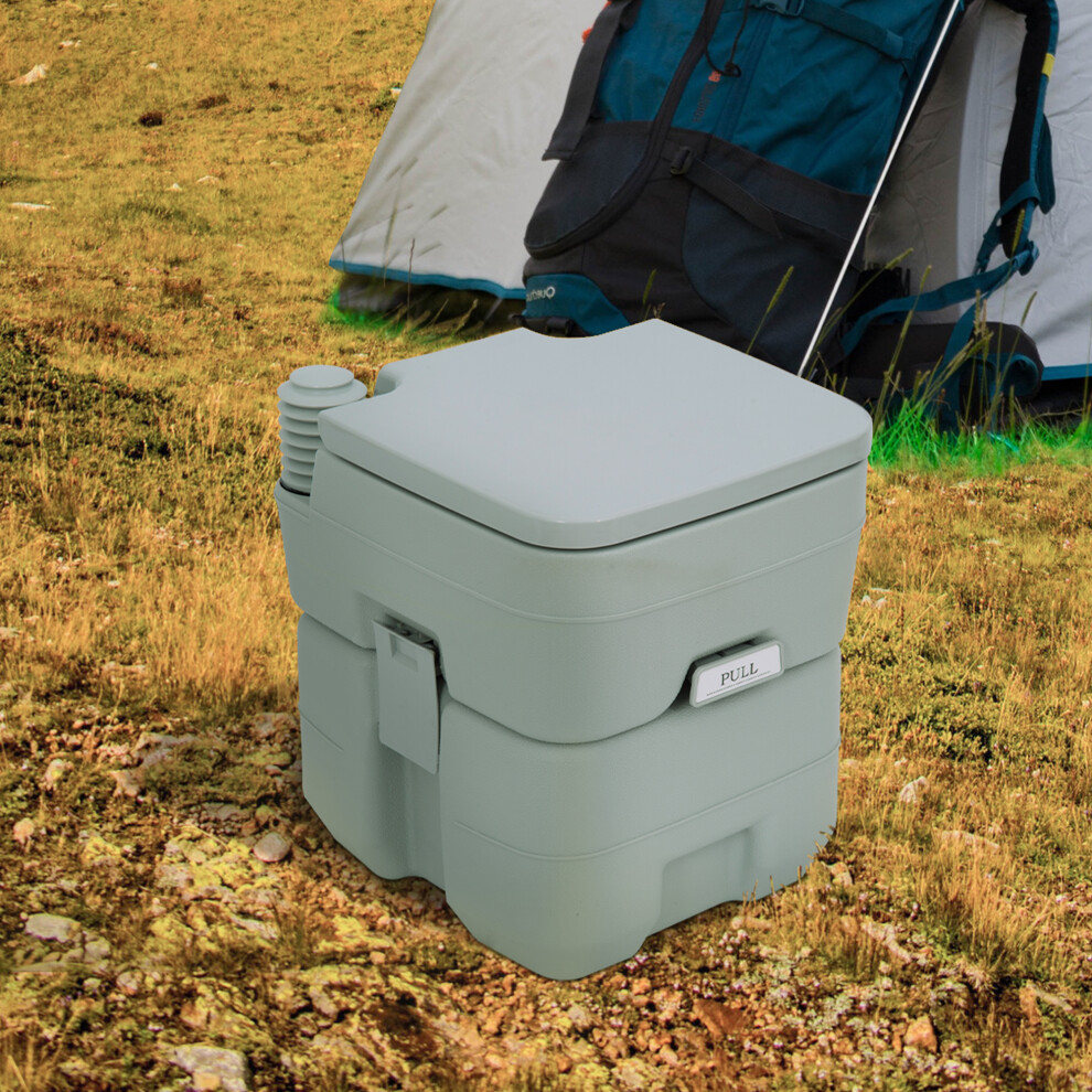 Outsunny 20L Camping Toilet Portable Travel WC Caravan Picnic Fishing Restroom