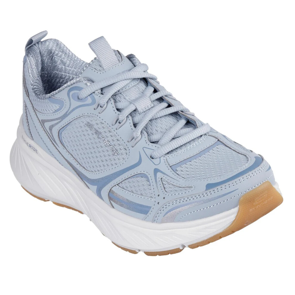 (3 UK, Blue) Skechers Womens/Ladies Edgeride Silver Eclipse Trainers