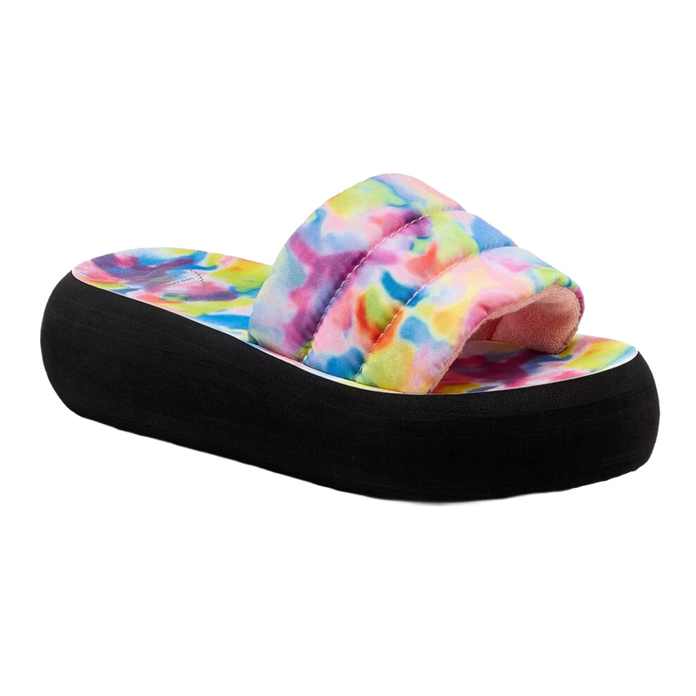(4 UK, Pink/Multicoloured) Rocket Dog Womens/Ladies Splash Loyal Tie Dye Sliders