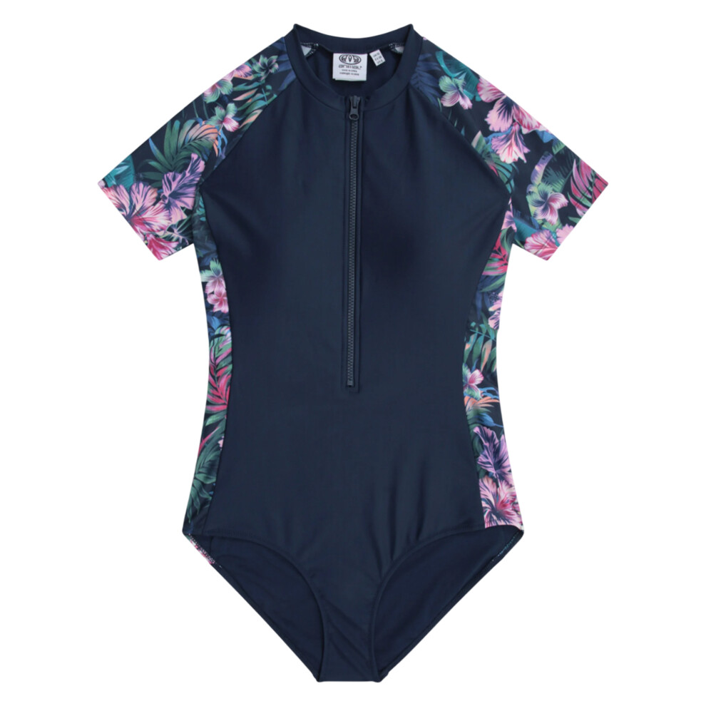 (8 UK, Dark Blue) Animal Womens/Ladies Isla Printed One Piece Swimsuit