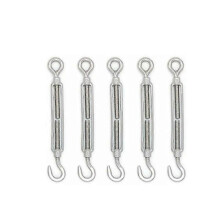 (As show, One size) M8 Hook Cable Tensioner, Steel Wire, Stainless Steel 304, Laundry Wire, Set of 5