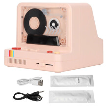 (As show, One size) Bluetooth Cassette Player Portable Stereo Tape Retro Bluetooth Speaker Supports Bluetooth AUX and Memory Card Pink