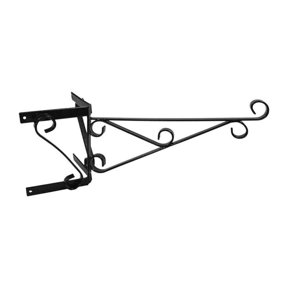 Bracket 38 Cm Hanging Basket Corner Wall Mount, Plastic-Coated Steel, 4-Hole, 90 Mount - Garden Pride (4405-Rt-Pc1) 5026886704936