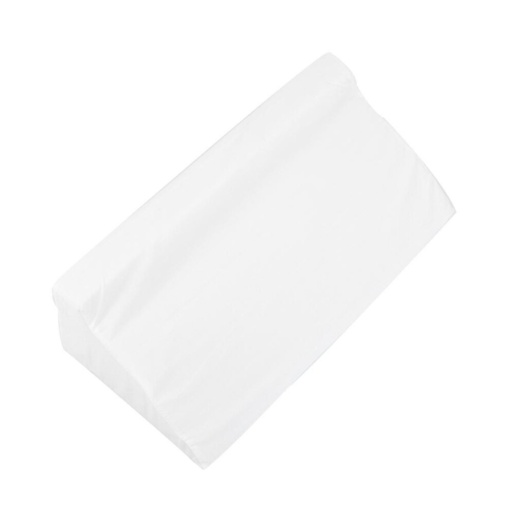 (As show, One size) Paralyzed Patients Nursing Cushion Skin Friendly Anti Bedsore Care Triangular Pad (50 x 25 x 15cm)(White )
