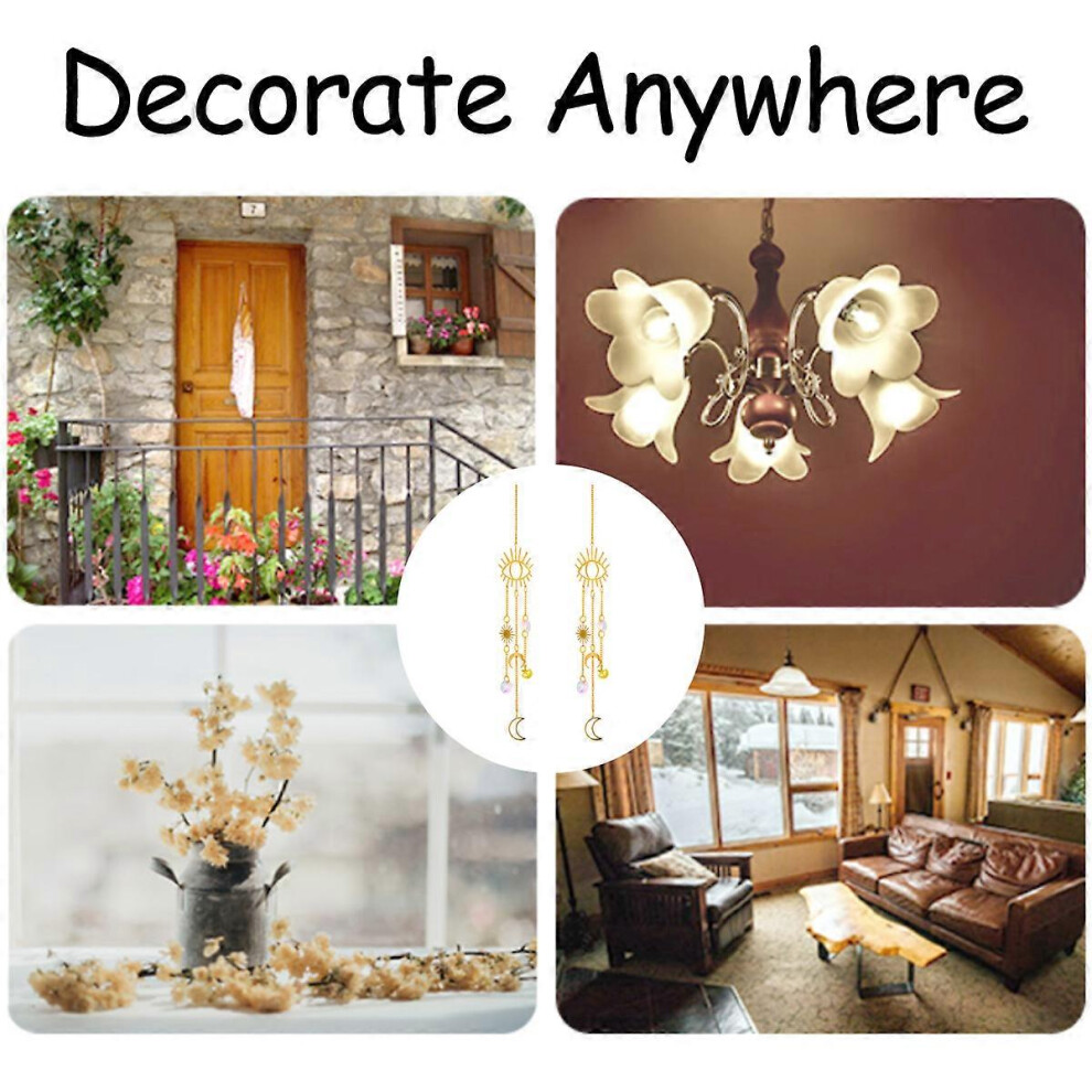 (As show, One size) Suncatcher Crystal Hanging Sun Catcher Prism with Chain Pendant Ornament Crystal Balls-image-OPC-PGGR2NY-NEW