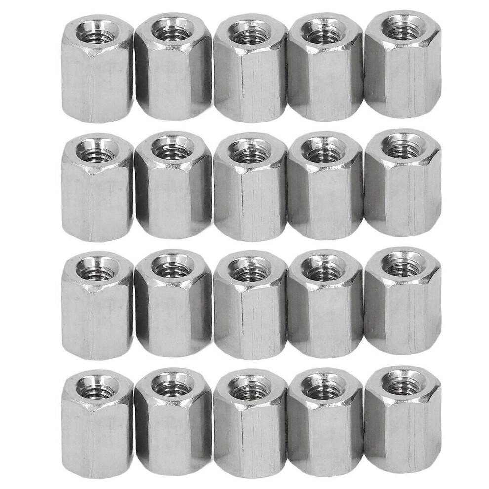 (As Show, One Size) 20Pcs Hex Coupling Nut Stainless Steel Rustproof M4 X 0.7 8 L10mm 6 Sides Connector Nuts For Installation 6900842857852