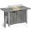 Outsunny Outsunny Fire Pit Table with 50,000 BTU Burner, Cover, Glass Screen, Grey 8