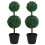 Outsunny Outsunny 2 PCS Artificial Double Ball Tree w/ Pot Home Decoration 15cm 6