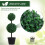 Outsunny Outsunny 2 PCS Artificial Double Ball Tree w/ Pot Home Decoration 15cm 9