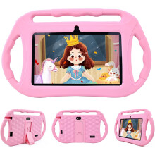 (Pink) Kids Tablet for Toddlers 7 inch Android 2GB+32GB, WiFi, GMS, IPS, Games, Android with Parental Control, Learning Educational Toddler Tablet