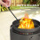 Outsunny Outsunny 37cm Smokeless Wood Burning Firepit Metal Fire Pit, Dark Grey 6