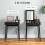 Homcom HOMCOM Dressing Table Vanity Desk Flip-up Mirror 2 Drawers, Black 4