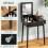 Homcom HOMCOM Dressing Table Vanity Desk Flip-up Mirror 2 Drawers, Black 6