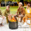 Outsunny Outsunny 37cm Smokeless Wood Burning Firepit Metal Fire Pit, Dark Grey 4