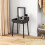 Homcom HOMCOM Dressing Table Vanity Desk Flip-up Mirror 2 Drawers, Black 9