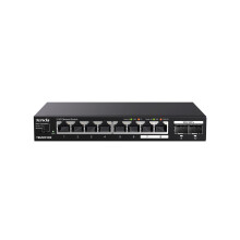 Switch Ethernet 2,5G - Tenda - TEM2010X - 8 Poorten RJ45 - 2 Poorten SFP+ 10G - VLAN, Statische Aggregatie