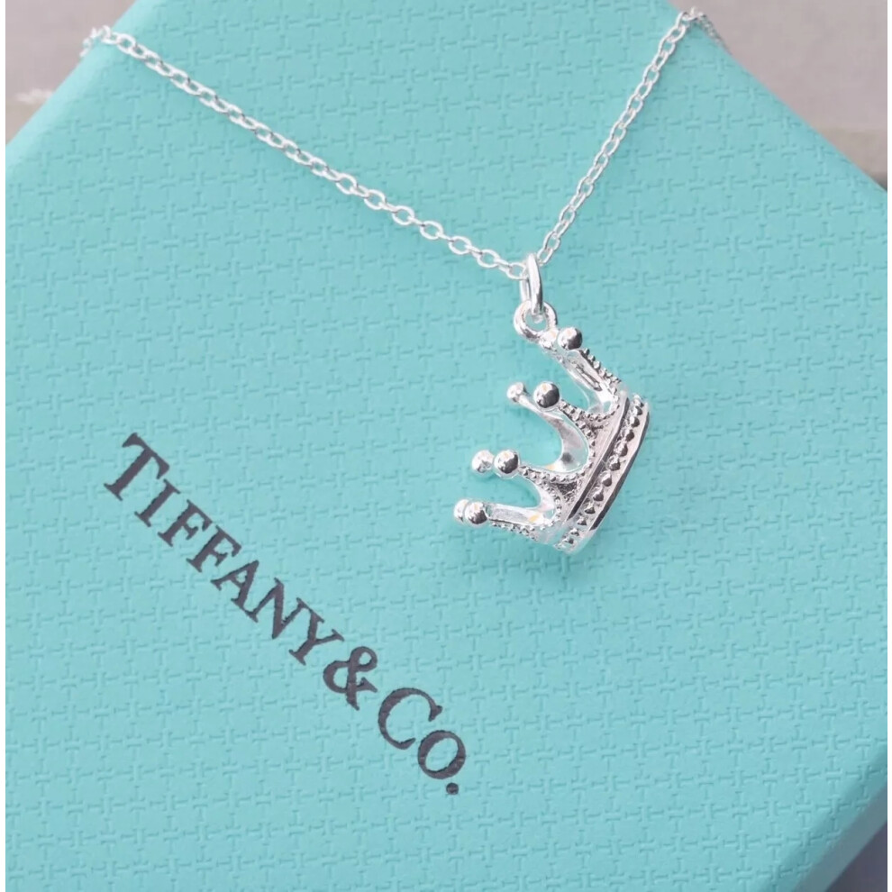 Tiffany & Co. Women's Silver Crown Necklace