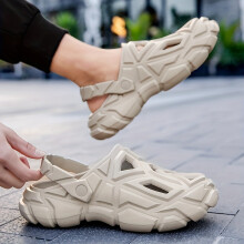 (Light Grey, 8.5-9) 2025 New Men'S Breathable Beach Shoes, Water Shoes, Mules, Comfortable And Lightweight Indoor And Outdoor Sandals.