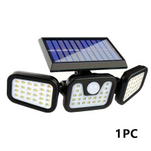 (1pc) Solar Motion Sensor Light 74 LED Lights Triple Head Adjustable Design Emergency Preparedness Supplies