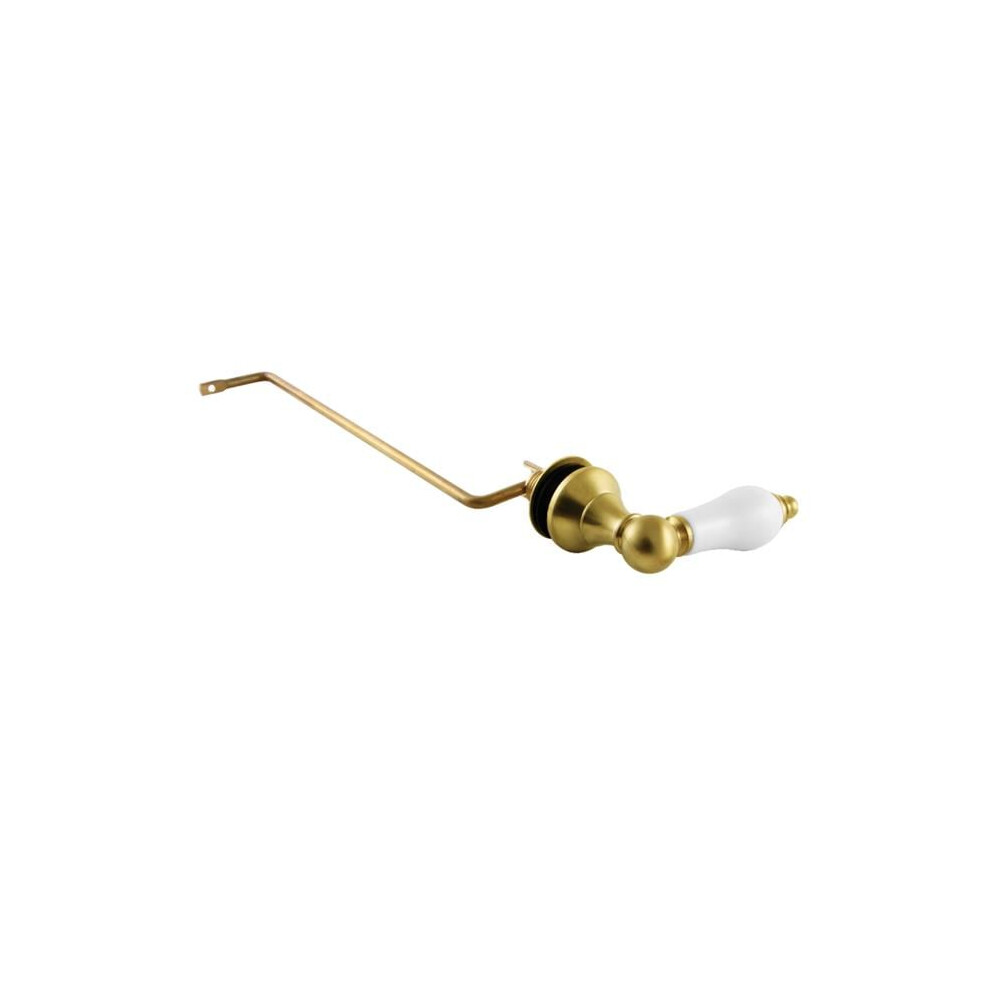 Kingston Brass Ktpls7 Victorian Toilet Tank Lever With Porcelain Handle, Brushed Brass 663370840869