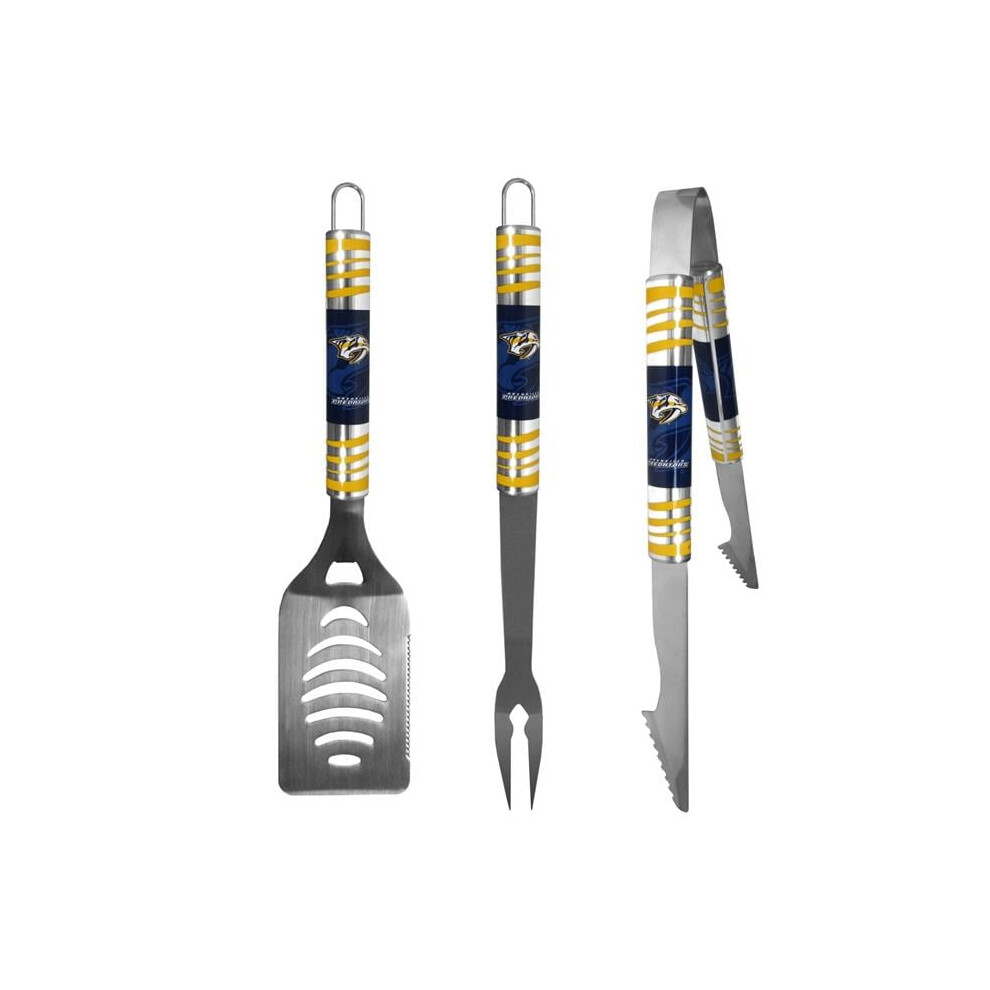 Siskiyou Sports H3QC40 NHL Nashville Predators Tailgater BBQ Tools - One Size - 3 Piece-image-OPC-PGGRMFZ-NEW