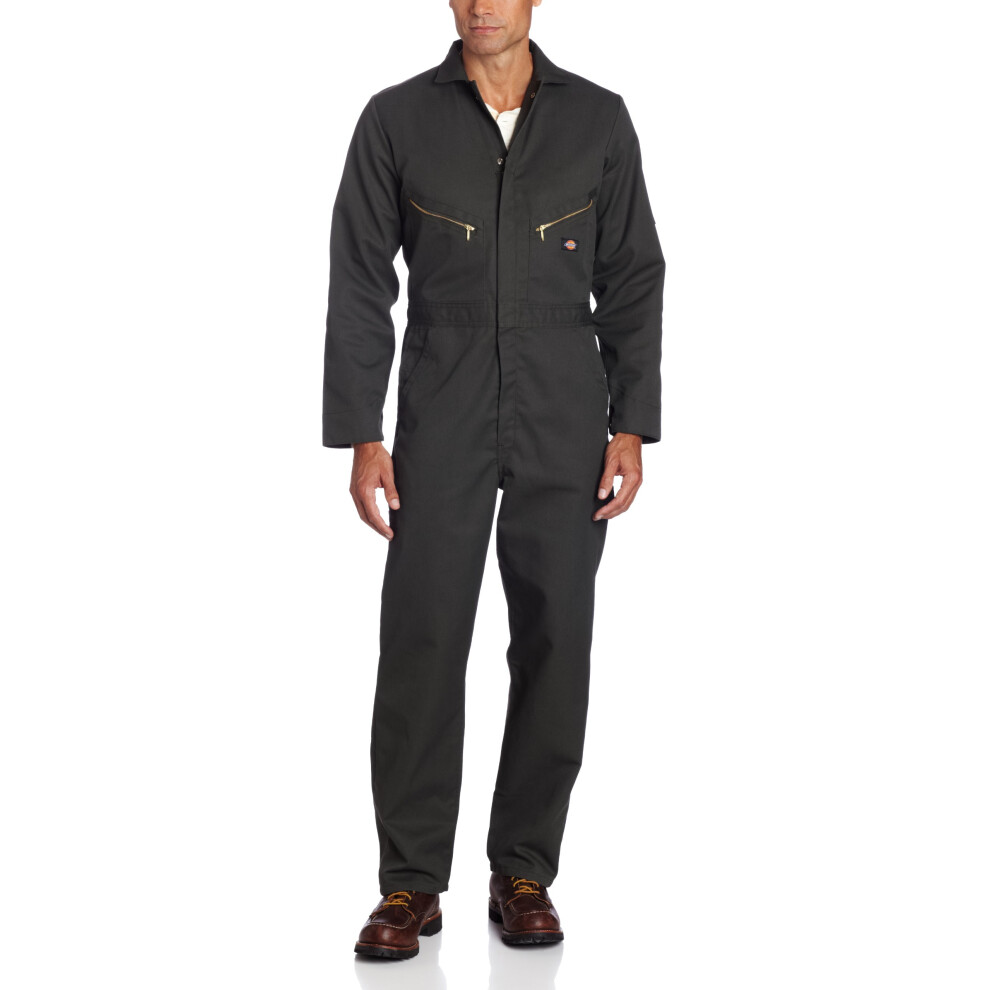 Dickies Men's Deluxe Long Sleeve Blended Coverall  Olive Green  Small/