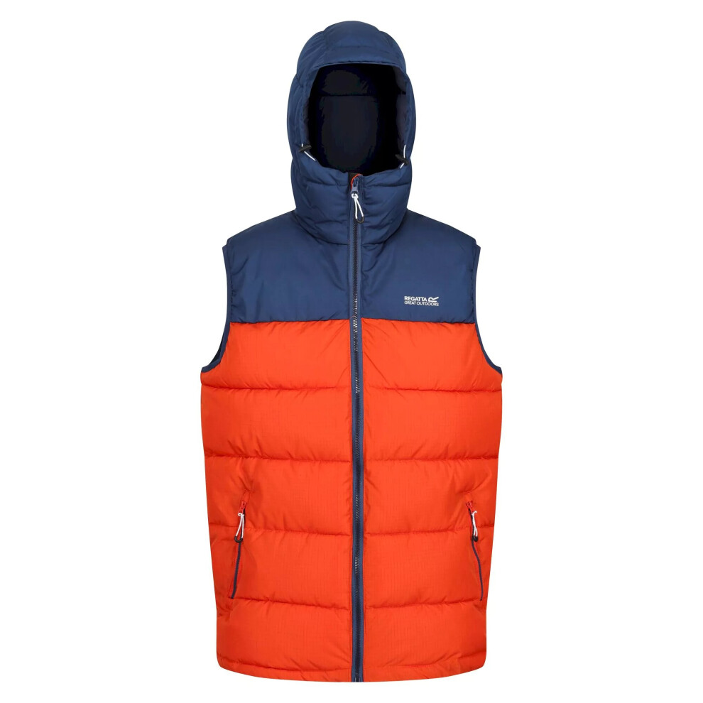 (S, Admiral Blue/Rusty Orange) Regatta Mens Nevado Heavyweight Sleeveless Body Warmer