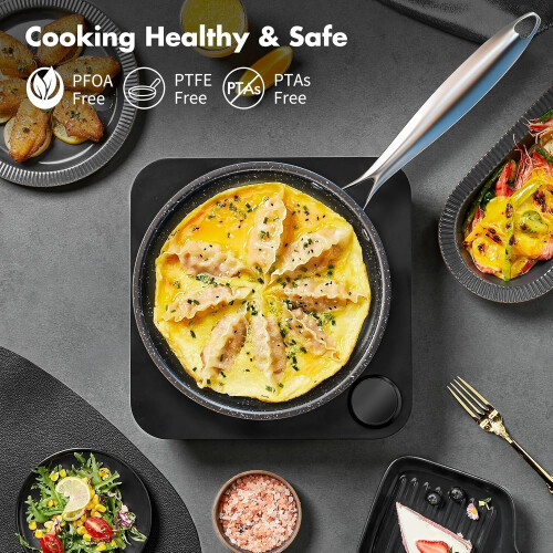 (7 Pcs Cookware Set) Stainless Steel Cookware Set, 7-Piece Induction Cookware Set with Warming Handles, Non-Stick Cookware Set 2
