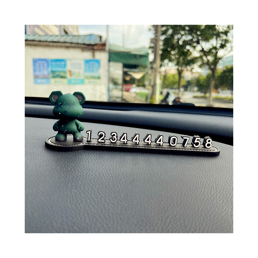(StyleJ) Violent Bear Polychrome Car Phone Number Plate Decorative Cartoon Ornament Car-image-OPC-PGGSHHV-NEW