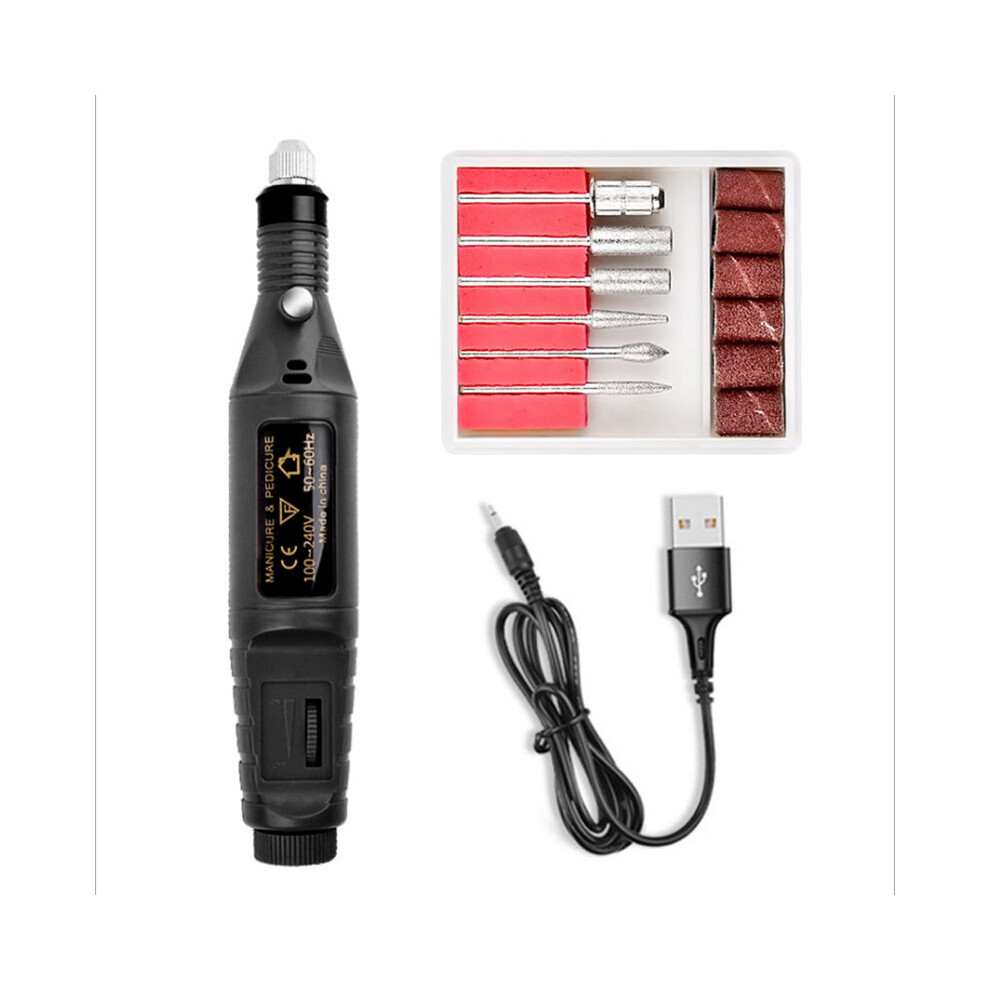 Black (Black) Pen Electric Portable Style Nail Polishing And Manicure Nail Machine Grinder