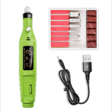 (Green) Pen Electric Portable Style Nail Polishing And Manicure Nail Machine Grinder