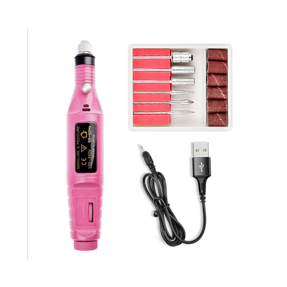 Pink (Pink) Pen Electric Portable Style Nail Polishing And Manicure Nail Machine Grinder