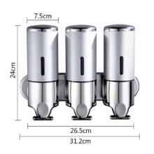 (3pcs) Soap Shower Dispenser Shampoo Conditioner Gel Liquid Soaps Lockable Wall Mounted