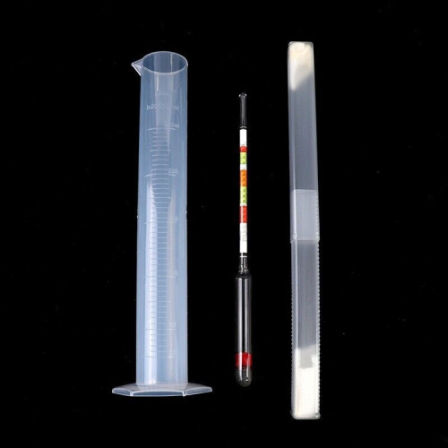 Alcohol 3pcstriple Scale Hydrometer Test Jar For Home Wine Densitometer Brew 2