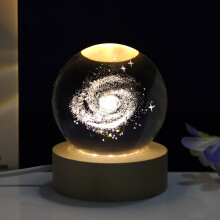 (Style A) Planet 3d Saturn Crystal Ball Night Light Lamp Thanksgiving Decor Christmas Gift