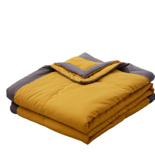 (Yellow, 140*200cm) Cooling Summer Quilt Air Conditioner Blanket Kids Nap Bedding Adult Students