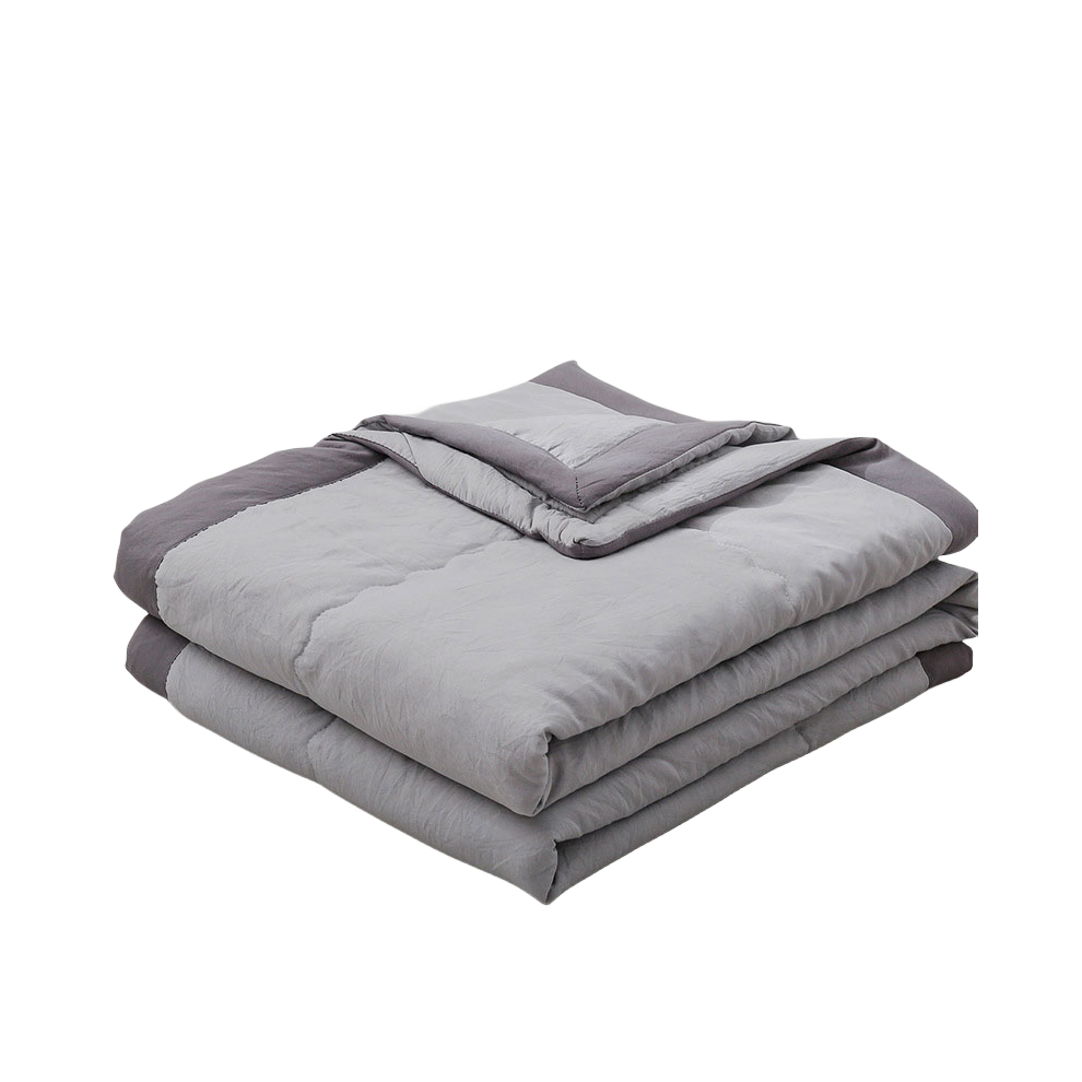 (Grey, 140*200cm) Cooling Summer Quilt Air Conditioner Blanket Kids Nap Bedding Adult Students