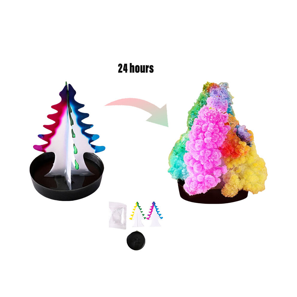 Crystal Growing Magic Christmas Tree Kit Tabletop Decor Xmas Kids Holiday Gift